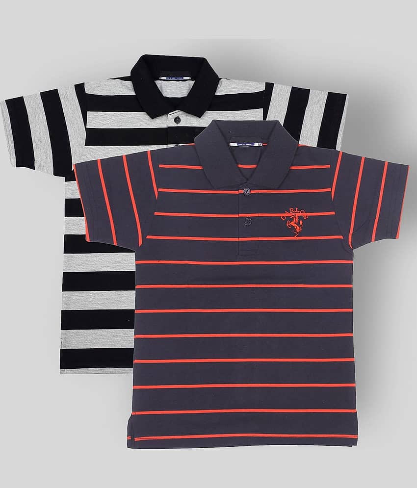 NEUVIN Pack of 2 Boys Cotton Blend T-Shirt ( Multi Color )