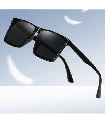 Lootnixx Black Square Sunglasses ( Pack of 1 )