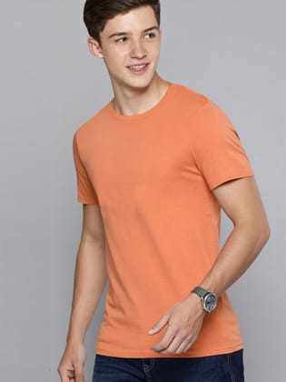 Young Trendz Boys Solid Tshirt-7-8YEARS / PEACH