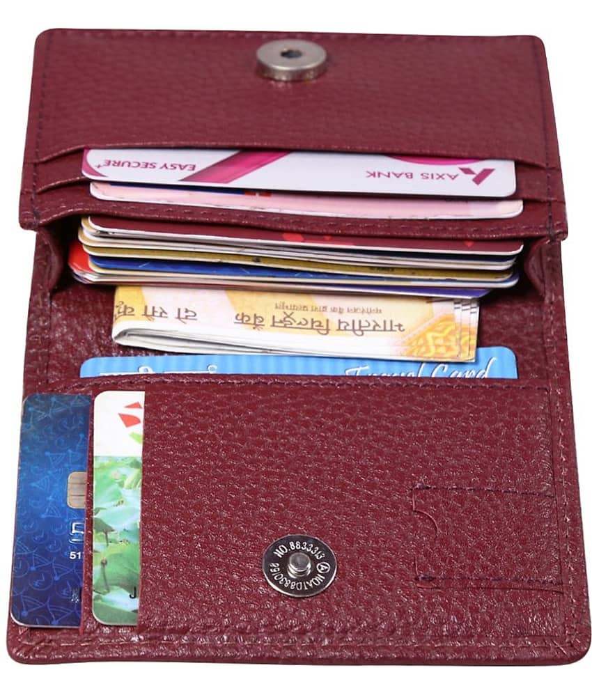 STYLE SHOES Leather Maroon Atm, Visiting , Credit Card Holder, Pan Card/ID Card Holder , Pocket wallet Genuine Accessory for Men and Women