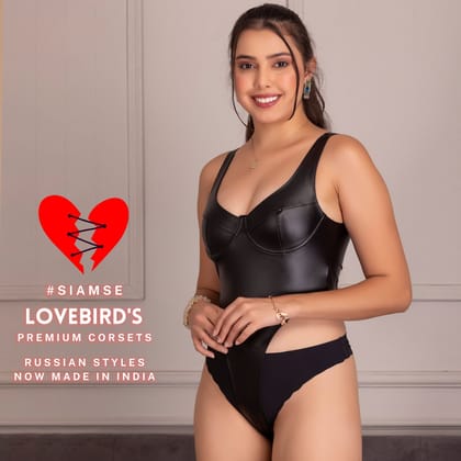 Siamse Black Leather Corset