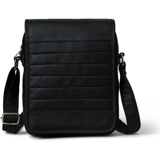 MATRICE messenger bag with black faux vegan leather(NE-S-0806-Black)