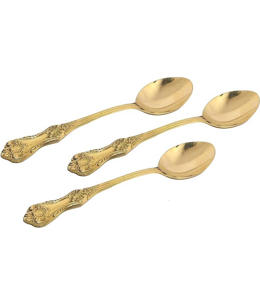 A & H ENTERPRISES - Brass Brass Table Spoon ( Pack of 3 )