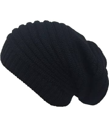 thriftkart Black Striped Wool Caps