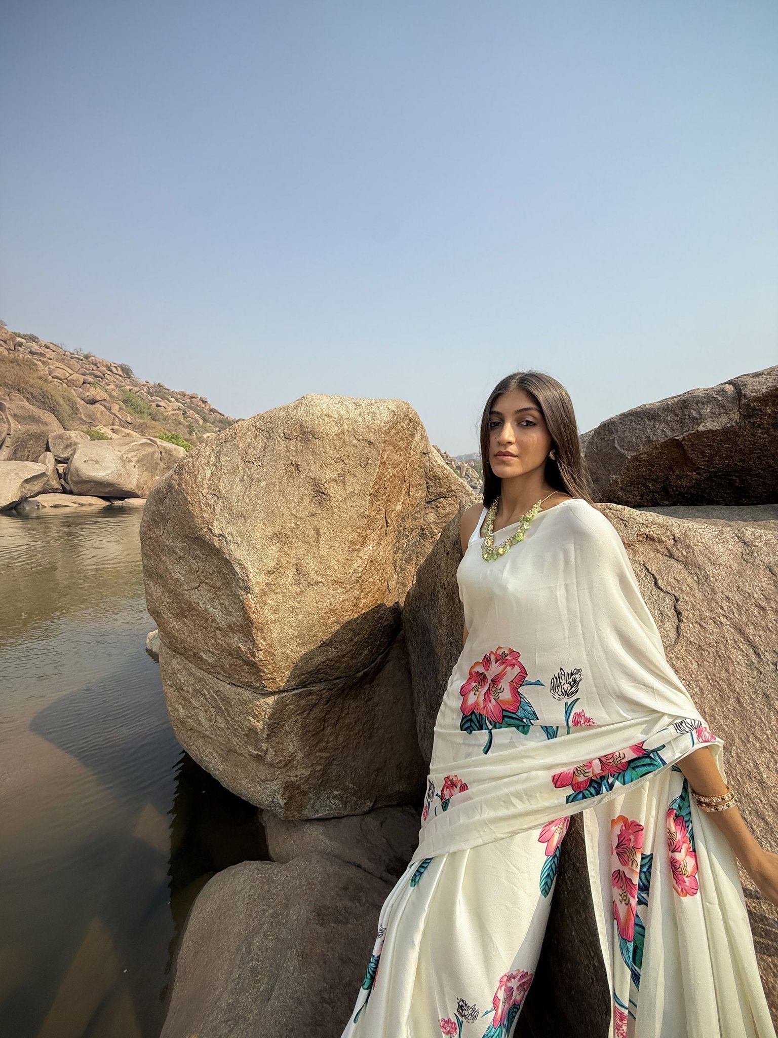 Asmita Green Aventurine Waterfall SP Necklace