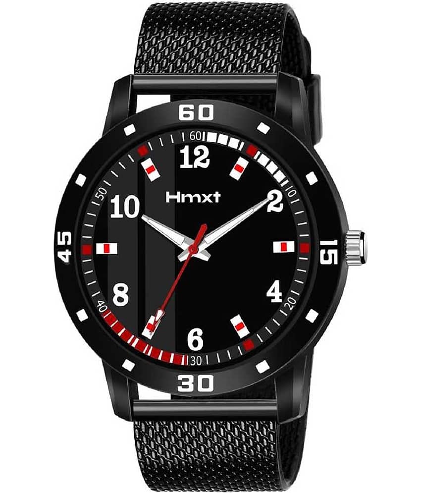 HMXT Black Silicon Analog Men's Watch