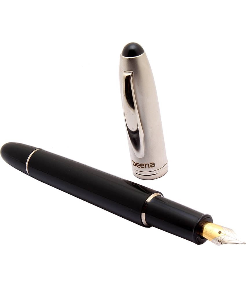 Srpc Beena Magic Black Retractable Fountain Pens With Cartridge