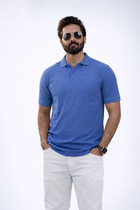 Merlin Blue Classic Polo Tees for Men