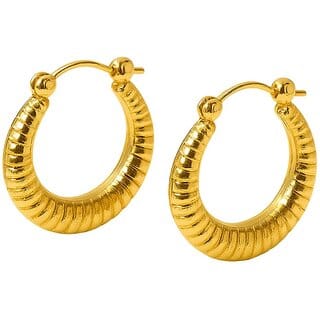 kimti 18K Gold Plated Roslia Hoop Anti Tarnish Earring