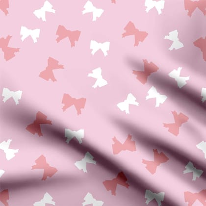 Baby bows Print Fabric-Cotton