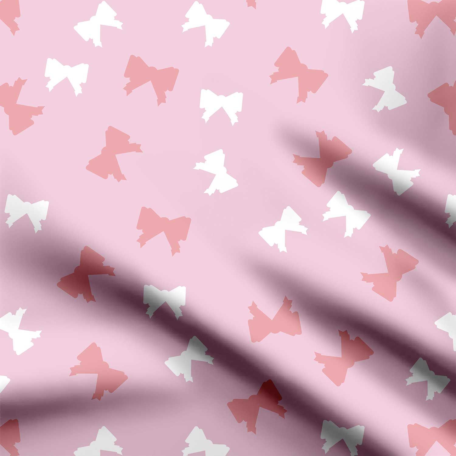 Baby bows Print Fabric-Cotton