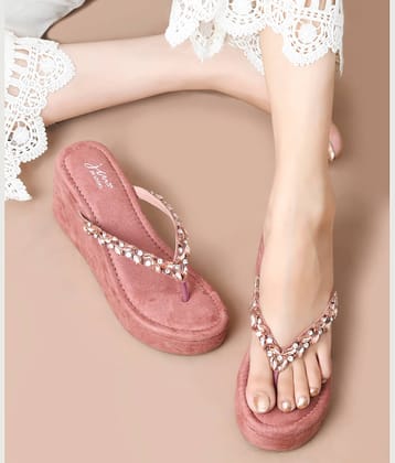 JM Looks Red Women's Slip On Heels