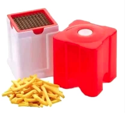 Denzcart French Fries Cutter / Finger Chips /Potato chip Maker/ Direct Push Function Stainless Steel Blades - ABS Plastic Body in Multicolor with Single Blade (Type - Chipser) by Ruhi Import Store