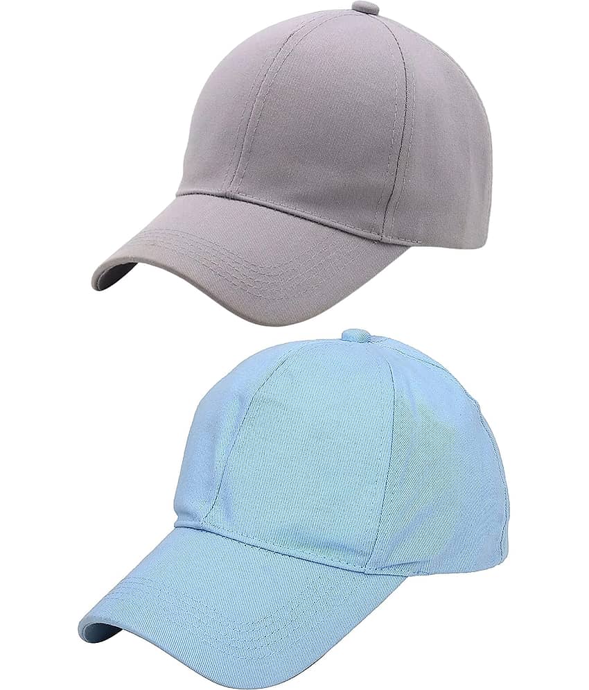 Zacharias - Gray 100% Cotton Men's Cap ( Pack of 2 )