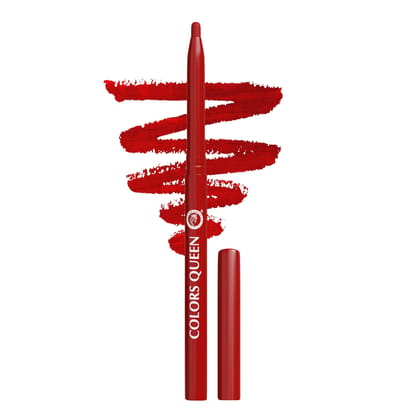 Colors Queen Extreme Color Kajal Pencil - 02 True Red, 0.4g | Smooth One Stroke Application with Ultra Creamy Texture | 16 Hrs Long Stay, Non Transfer, Smudge Proof & Waterproof Kajal for Women Colors Queen Extreme Color Kajal Pencil - 02 True Red, 0.4g 