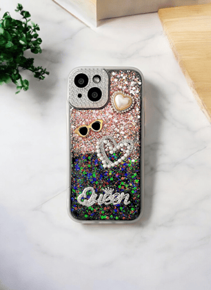 Pink Glitter Queen Case for iPhone 11