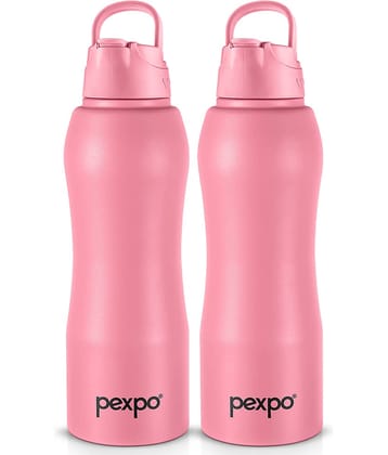 Pexpo Belly Brown Stainless Steel Fridge Water Bottle 750 mL ( Set of 1 )