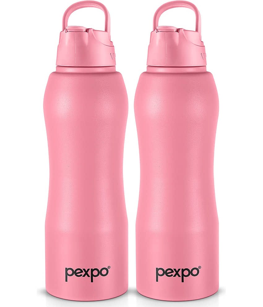 Pexpo Belly Brown Stainless Steel Fridge Water Bottle 750 mL ( Set of 1 )