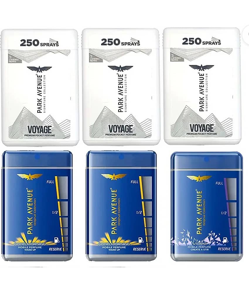 Park Avenue Deodorant Spray & Pocket Perfume Woody Medium -Fragrance For Unisex ( Pack of 6 )