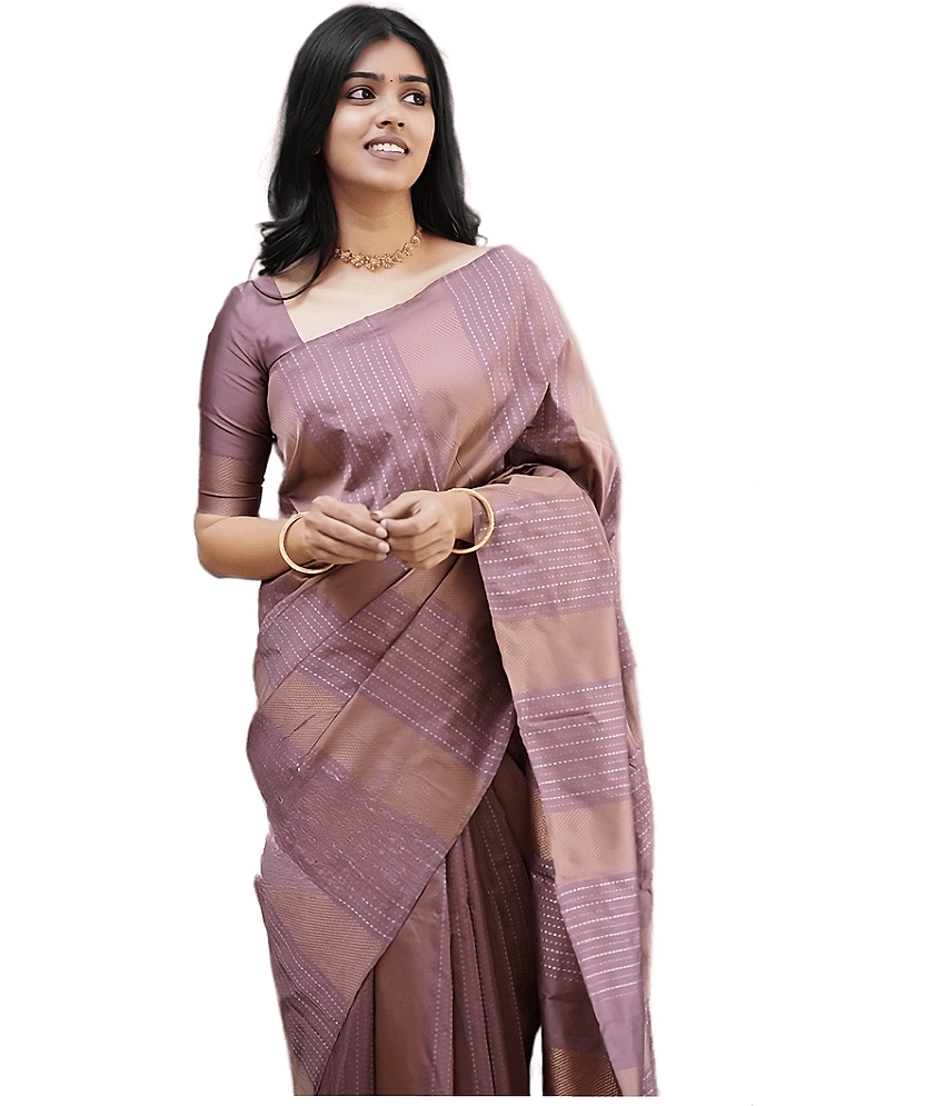 Sidhidata Banarasi Silk Self Design Saree With Unstitched Blouse Piece ( Multicolour )