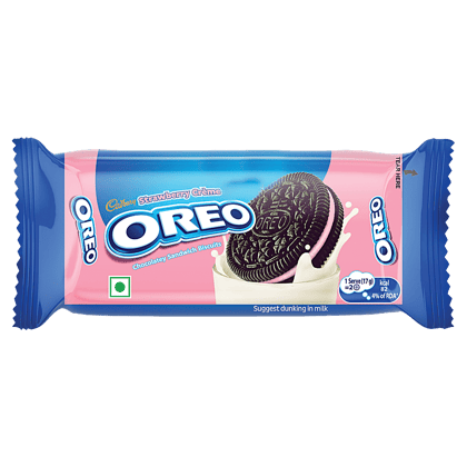 Cadbury Oreo Strawberry Creme Sandwich Biscuit, 43.75 g
