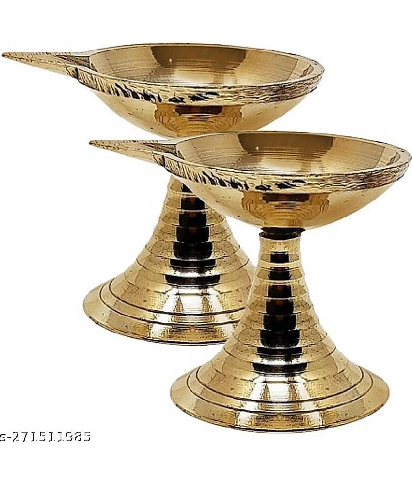 Heaven Decor Brass Table Diya - Pack of 2