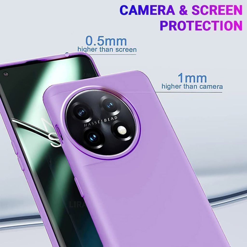 LIRAMARK Liquid Silicone Soft Back Cover Case for OnePlus 11 5G / 1+11 5G