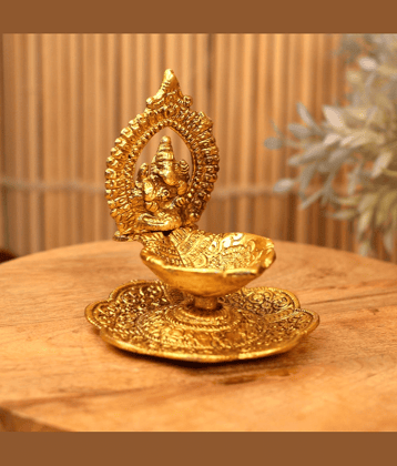 PAYSTORE - Aluminium Lord Ganesha Diya Idol ( 11.5 cm )