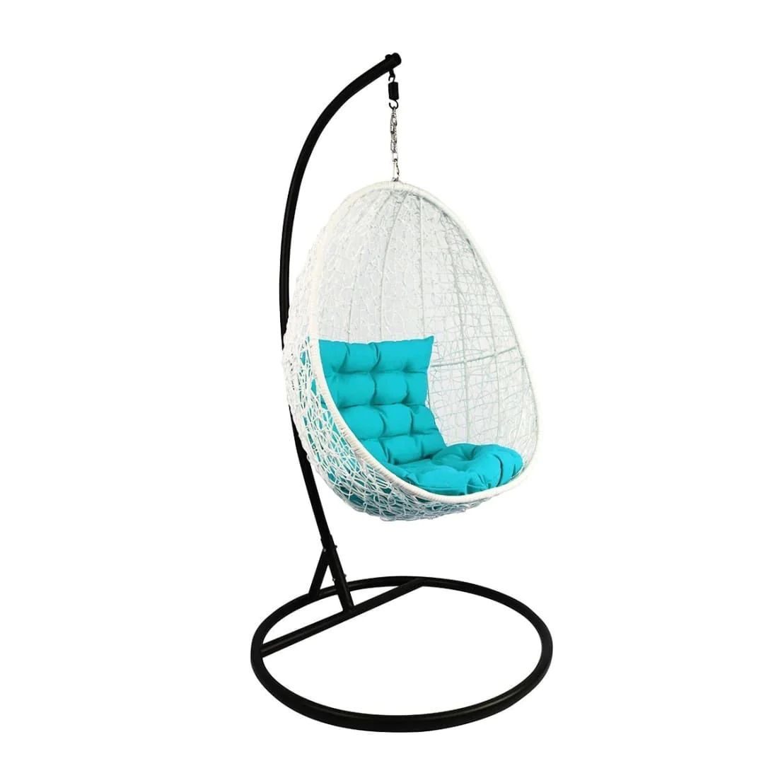 SINGLE SEATER HANGING SWING WITH STAND FOR INDOOR AND OUTDOOR