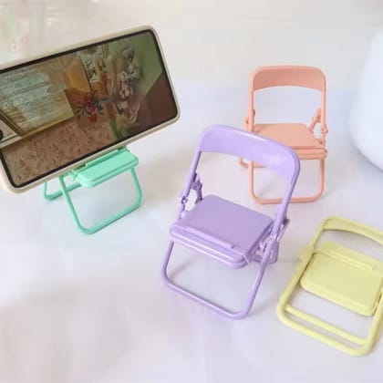 Foldable Chair Portable Table Desktop Phone Holder Stand-Pink
