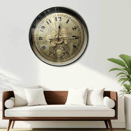 Royal Metal Gear Mechanical Clock Style 54-Antique / Dia: 23 inch / Metal