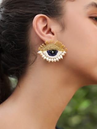 Evil Eye Earrings - Gold