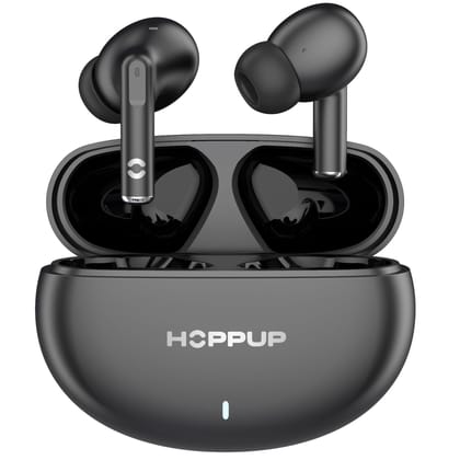 HOPPUP AirDoze Fusion Earbuds with 40 Hours Playtime| 40ms Low Latency Gaming Mode| 13mm Dynamic Driver| Bluetooth 5.3 Technology| Type-c Fast Charging| Black Color for Music, Gaming, Gym, Travel
