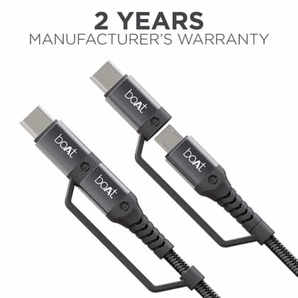 boAt Deuce USB 300 2 in 1 Type-C &amp; Micro USB Cable