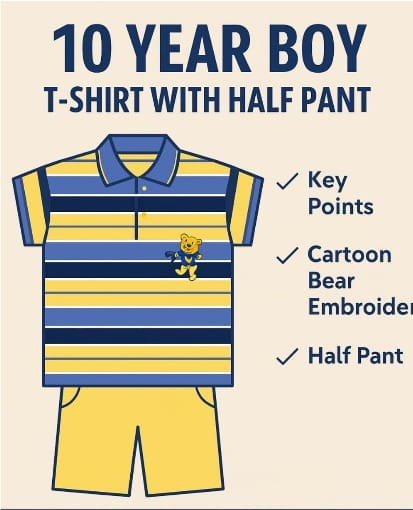 Boy T Shirts With Half Pant pack of 2