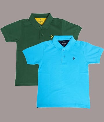 NEUVIN Pack of 2 Baby Boys Cotton Blend Polo T-Shirt ( Multi )