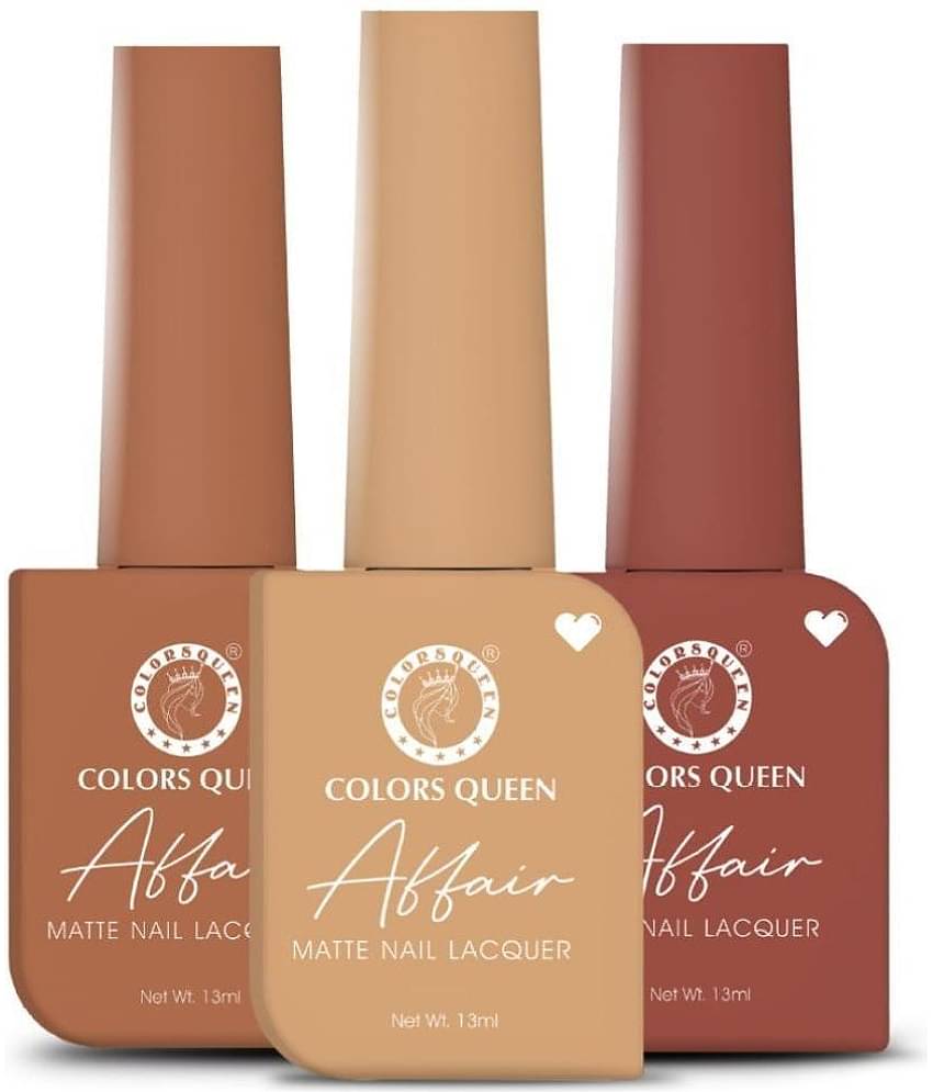 Colors Queen Affair Nail Polish setof 3 (04 Rusty Cinemon 09 Ginger Bread 61 Rose Wood)
