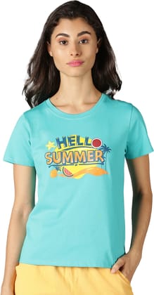 Cotton Green Graphic Casual T-Shirt