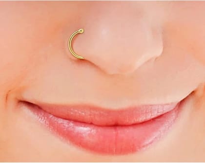 Girls Nose Ring Boll Double Diamond Nose Pin for Women And Girl Pack of 1