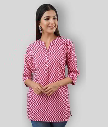 SVARCHI - Pink Cotton Blend Women's Tunic ( Pack of 1 )