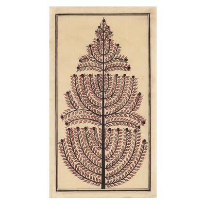 Patachitra Painting on Silk - 9.5x5.5-9.5 Inches x 5.5 Inches