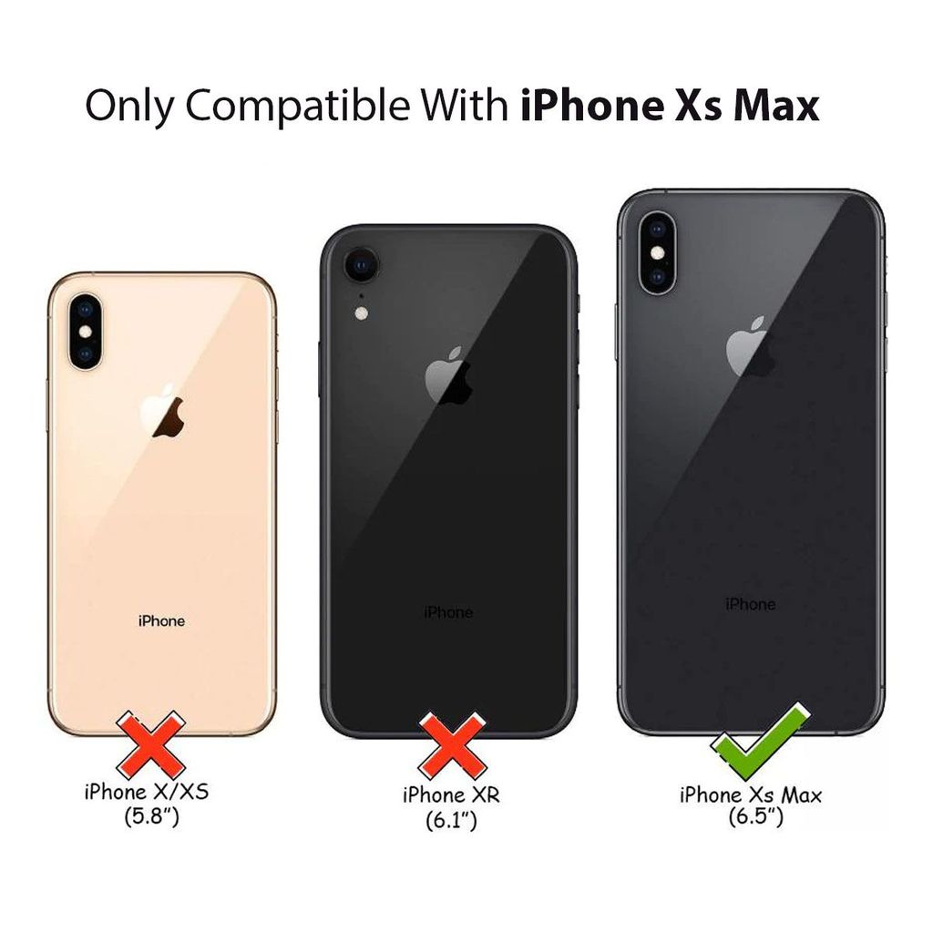 LIRAMARK PU Leather Flexible Back Cover Case Designed for iPhone Xs Max