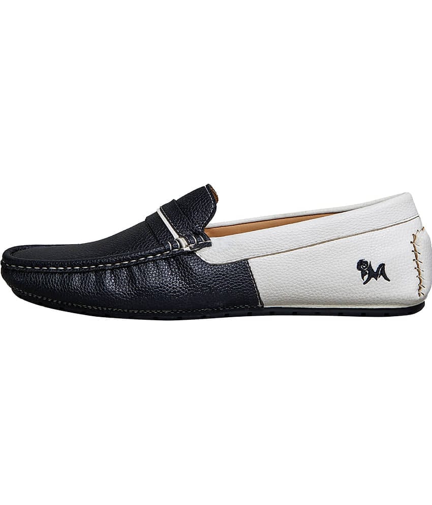Neemans Color Block Loafers Black Men's Slip on Shoes