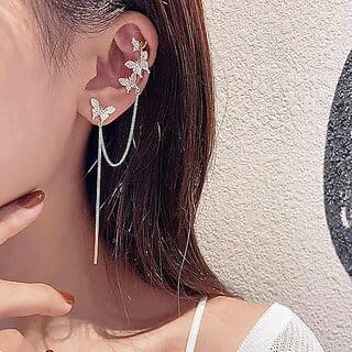Gold Butterfly Ear Climber