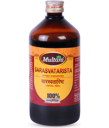 Multani Ayurvedic Saraswatarishta Syrup Increase Concentration Power & Memory - 450ml (Pack of 1)