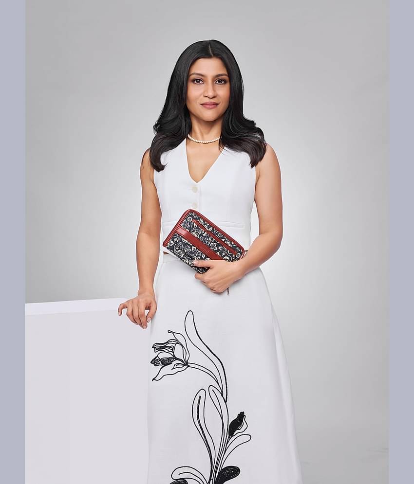 Zouk Jute Black Women's Zip Around Wallet ( Pack of 1 )