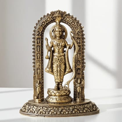 Brass Ram Ji God Idol Statue - 4 Inch Mini Decorative Showpiece (BSMAS1802 D)