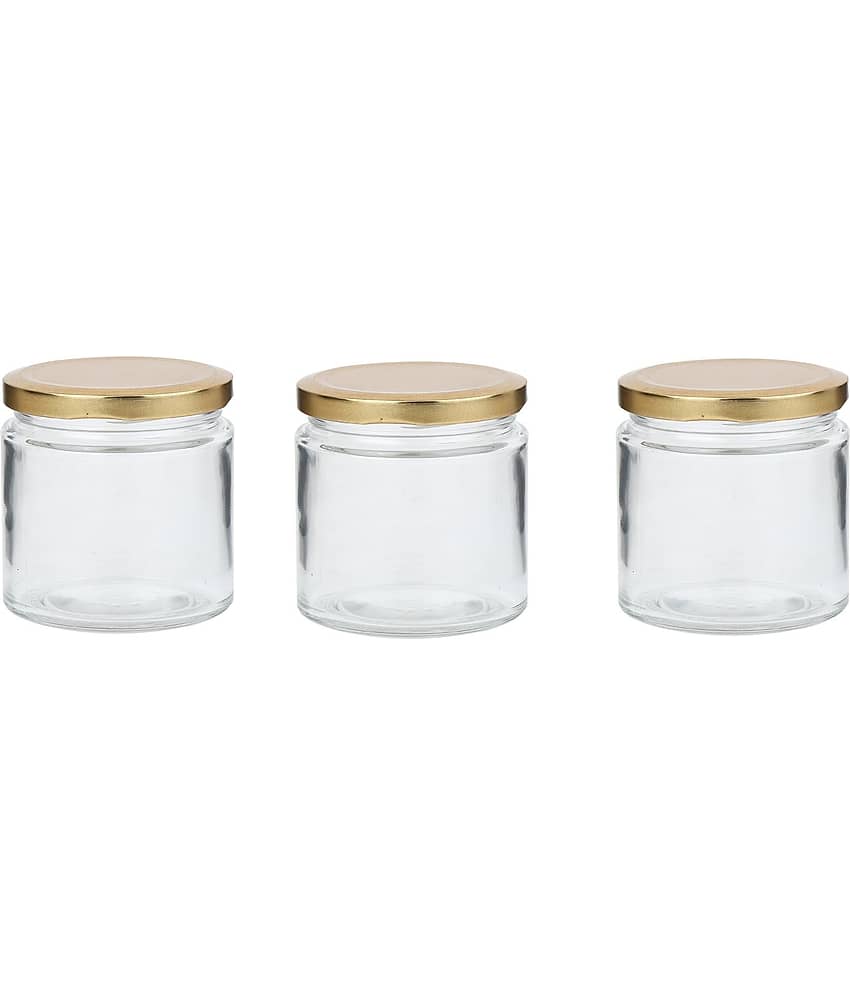 Somil - Storage Container Glass Transparent Utility Container ( Set of 3 )
