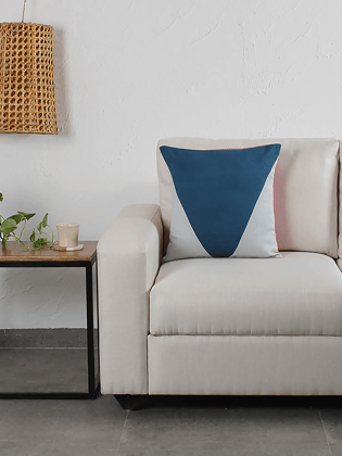 Jyamiti - Set Of 2 Cushion Covers (Blue) - Medium-40X40cm / Blue / 100% Cotton