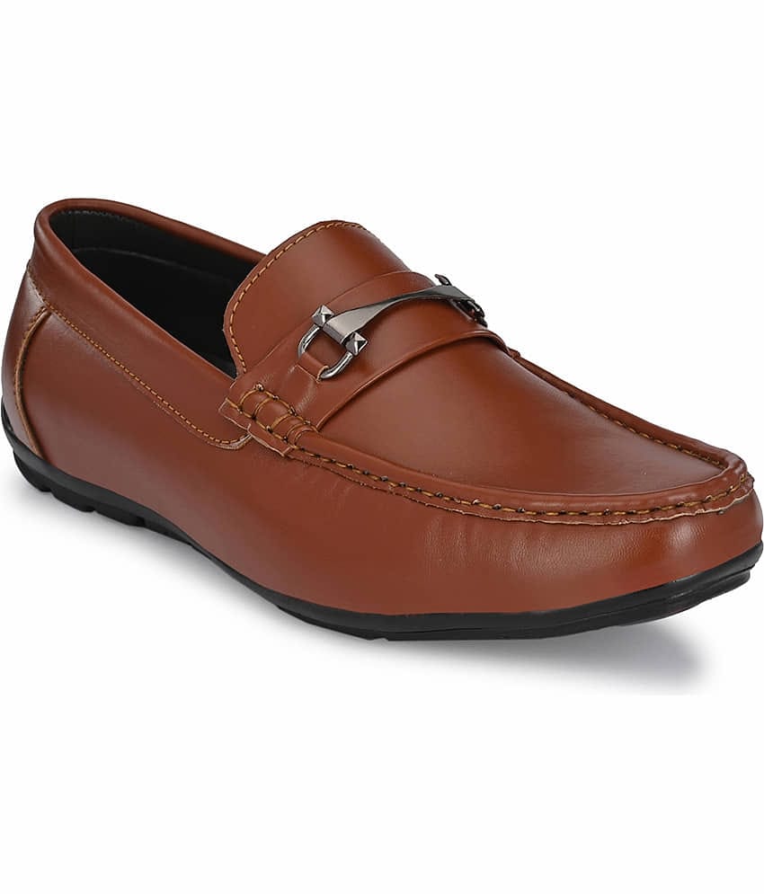 John Karsun Tan Men's Slip On Formal Shoes